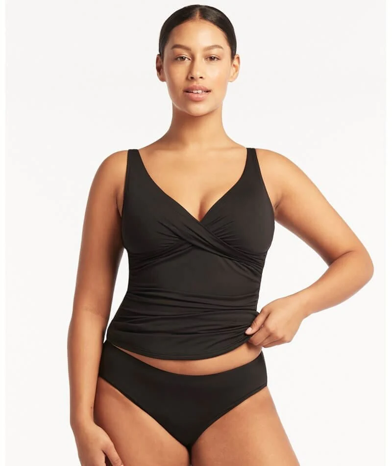 Sea Level Eco Essentials Mid Bikini Brief - Black - Image 7
