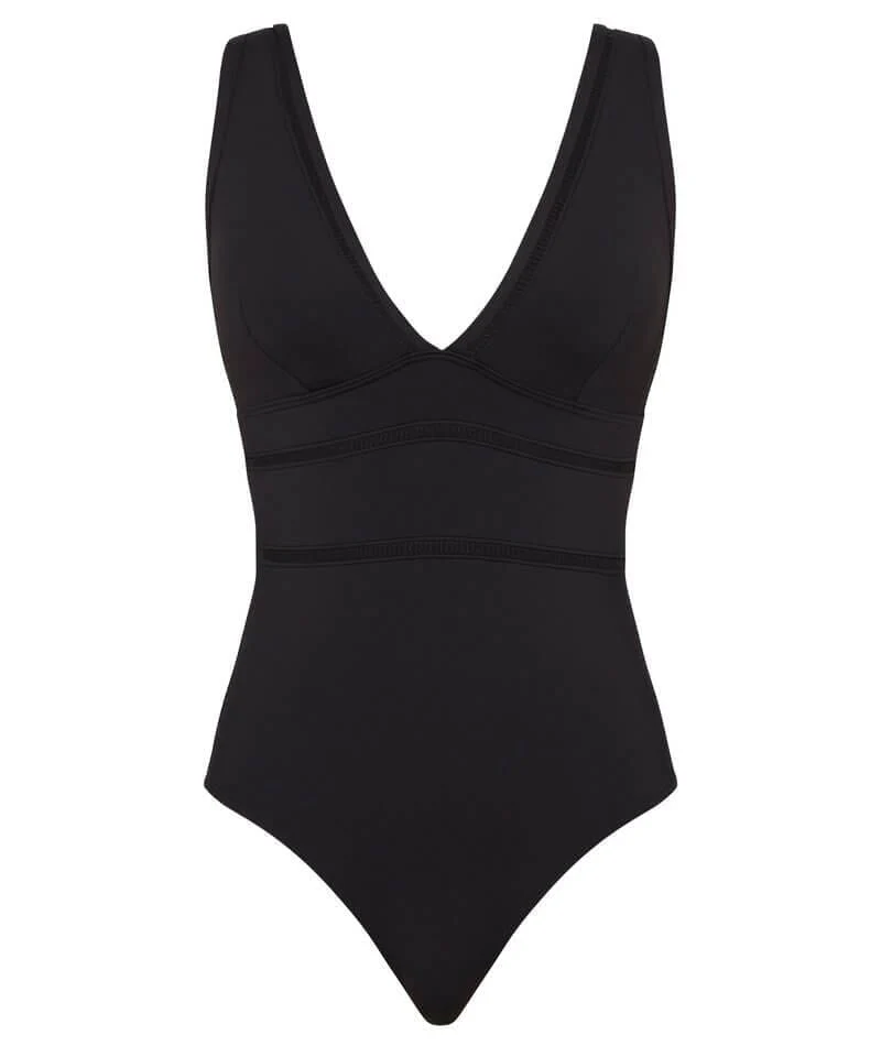 Sea Level Eco Essentials Spliced B-DD Cup One Piece Swimsuit - Black - Image 4