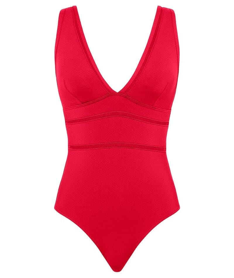 Sea Level Eco Essentials Spliced One Piece Swimsuit - Red - Image 4