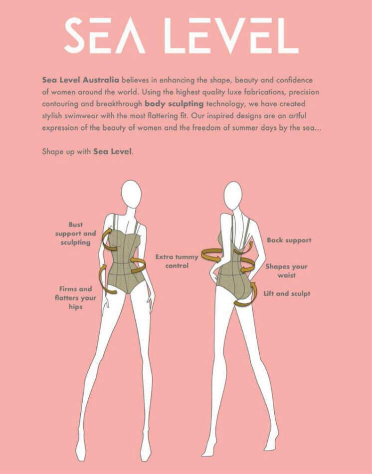 Sea Level Eco Essentials Cross Front A-DD Cup One Piece Swimsuit - Khaki - Image 4