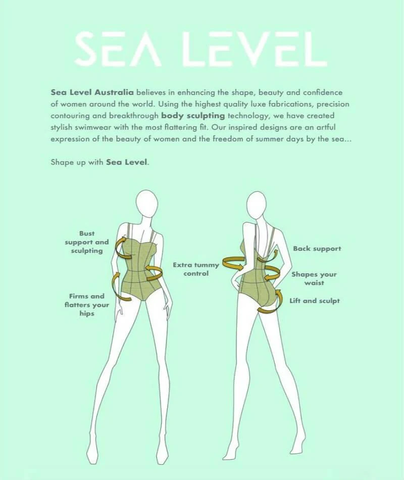 Sea Level Essentials Cross Front B-DD Cup Singlet Top - Black - Image 4