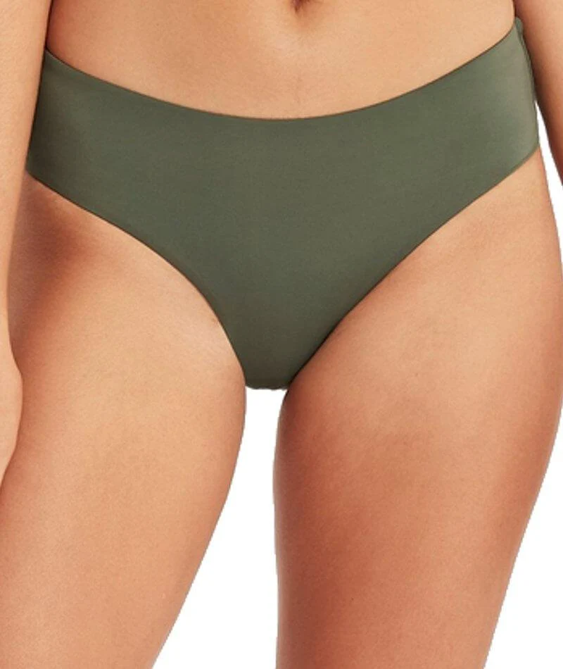 Sea Level Eco Essentials Mid Bikini Brief - Khaki - Image 3