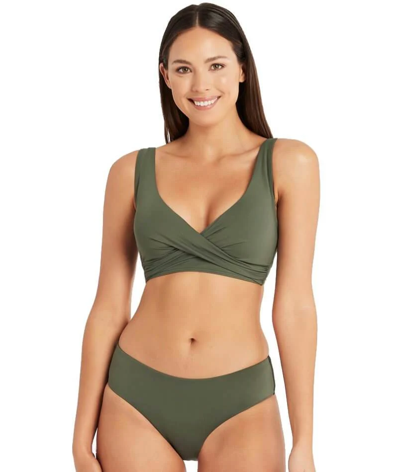 Sea Level Eco Essentials Mid Bikini Brief - Khaki - Image 5