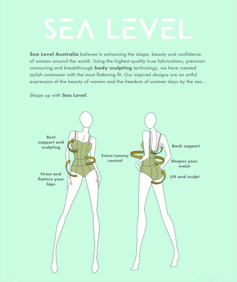 Sea Level Essentials Spliced B-DD Cup One Piece Swimsuit - Black - Image 5