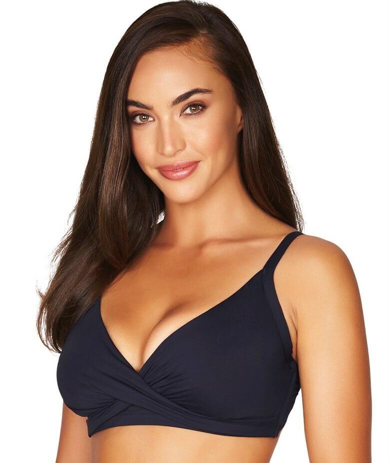 Sea Level Essentials Twist Front DD-E Cup Bikini Top - Night Sky Navy - Image 3