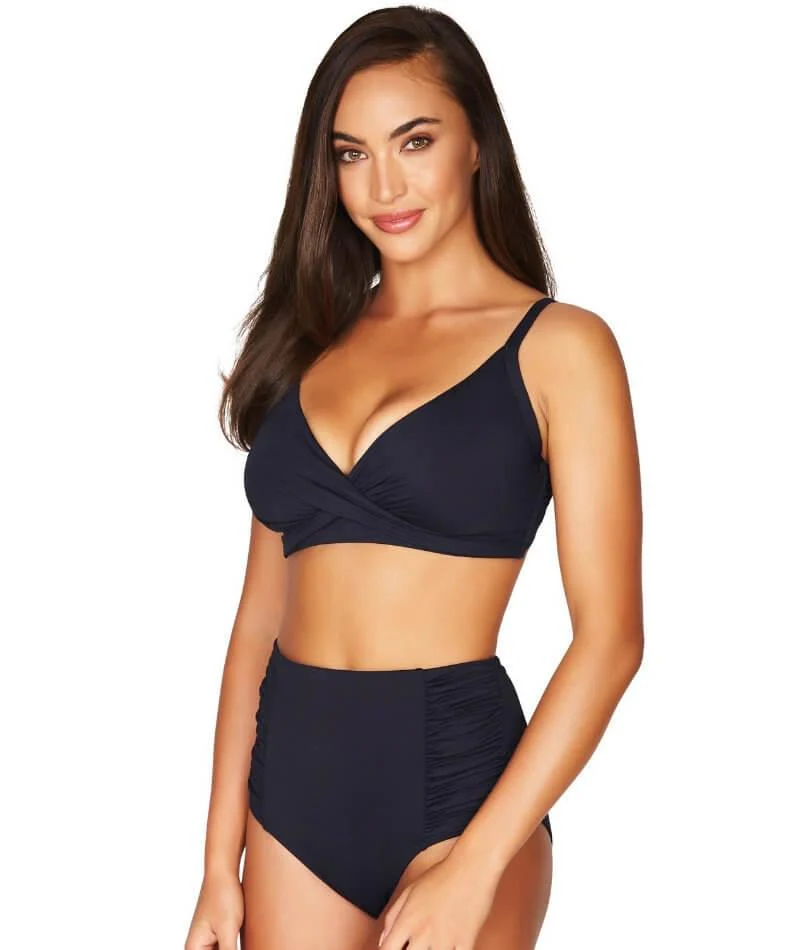 Sea Level Essentials Twist Front DD-E Cup Bikini Top - Night Sky Navy - Image 6