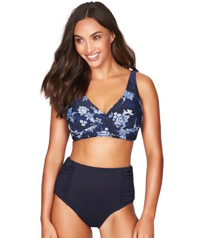 Sea Level Plains Gathered Side High Waist Brief - Night Sky Navy - Image 4