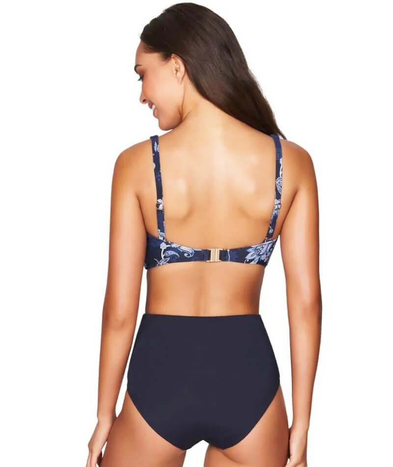 Sea Level Plains Gathered Side High Waist Brief - Night Sky Navy - Image 5