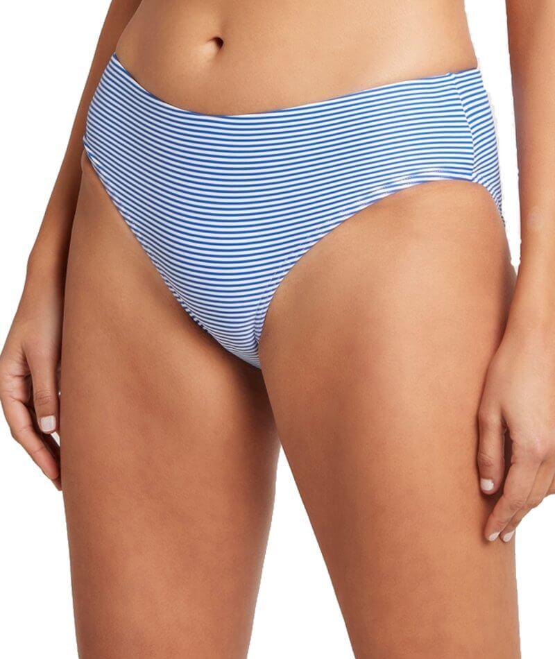 Sea Level Positano Stripe Mid Bikini Brief - Azure - Image 3