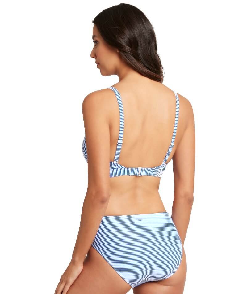 Sea Level Positano Stripe Mid Bikini Brief - Azure - Image 5