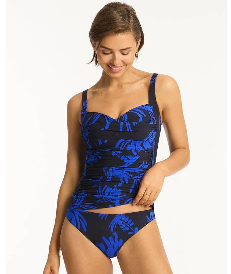 Sea Level Tradewind Twist Front A-DD Cup Singlet Top - Night Sky - Image 4