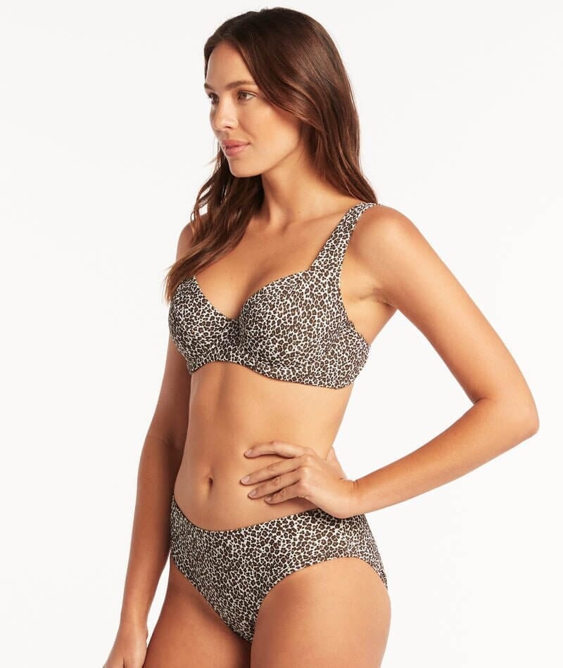 Sea Level Wild Cat Mid Bikini Brief - Espresso - Image 6