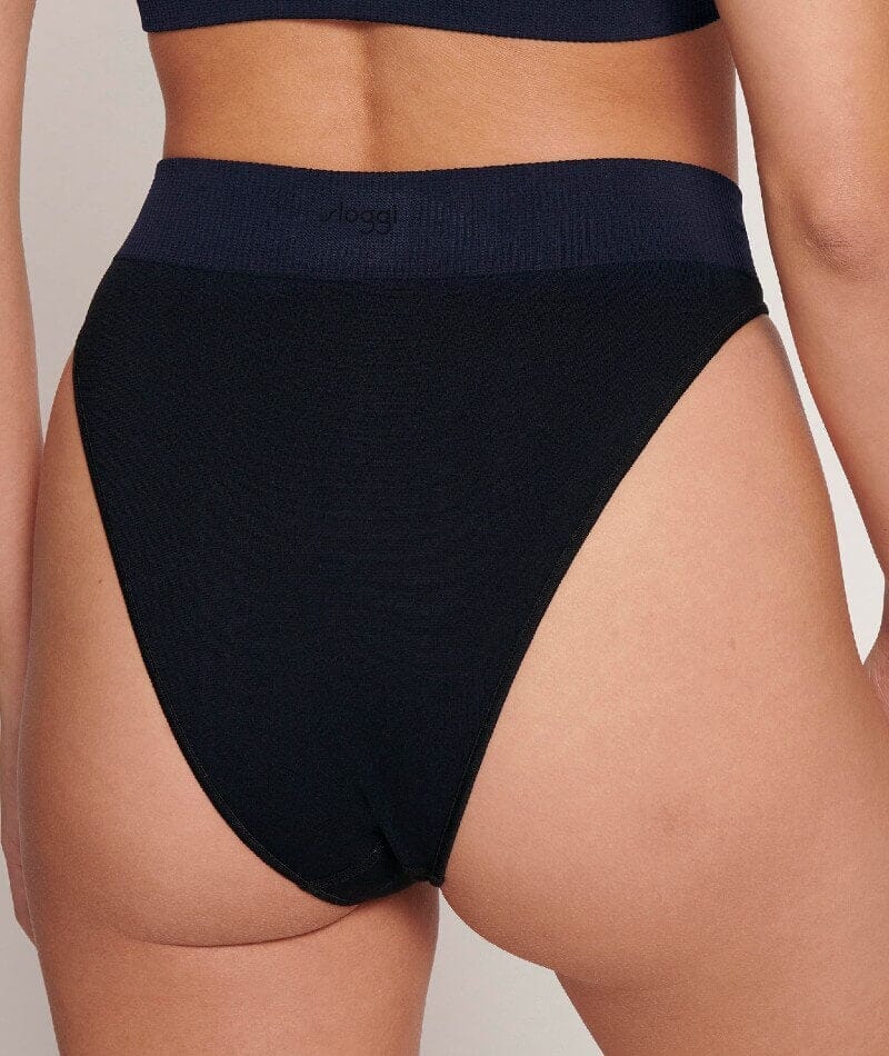 Sloggi Ever Infused Aloe High Leg Brief - Black - Image 2