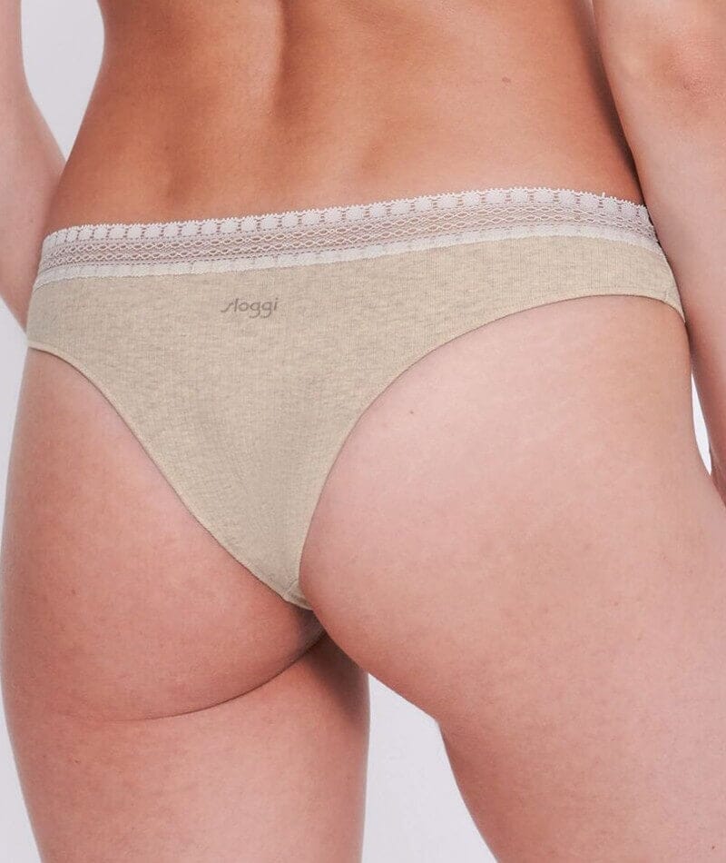 Sloggi Go Ribbed Brazilian Brief 2 Pack - Grey Combination - Image 3