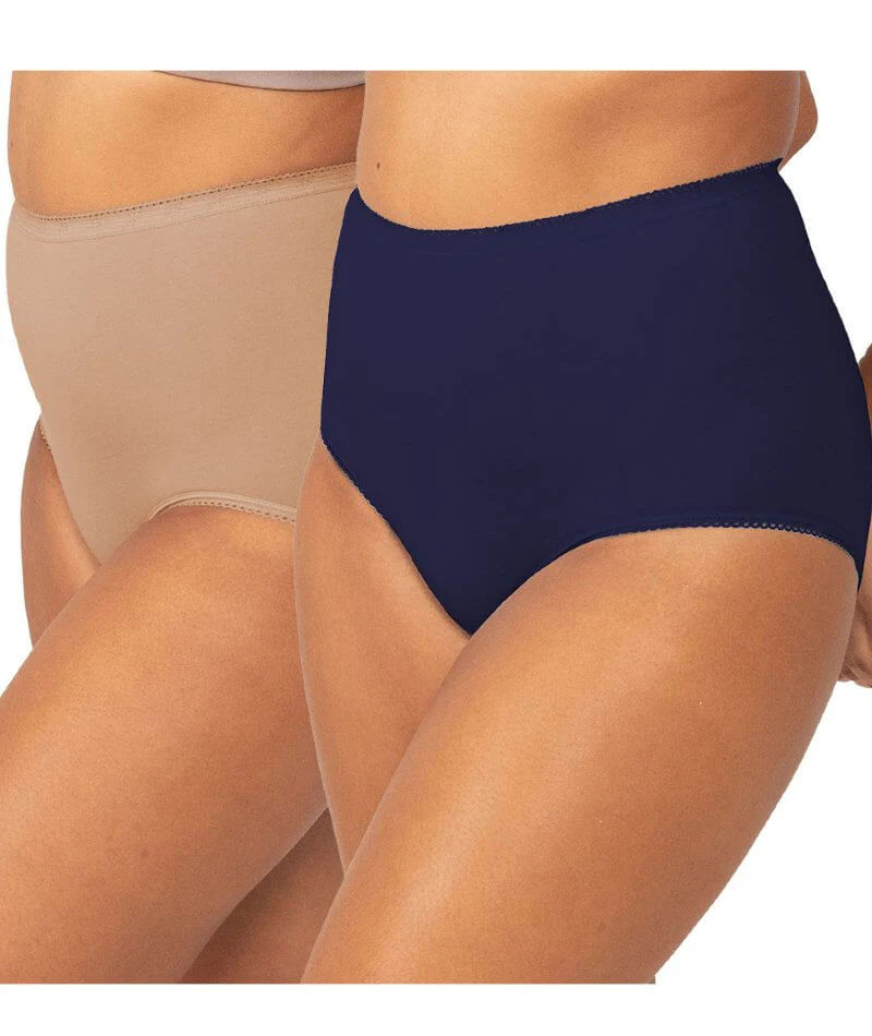 Sloggi Maxi Brief 2 Pack - Blusher Beige / Navy - Image 3