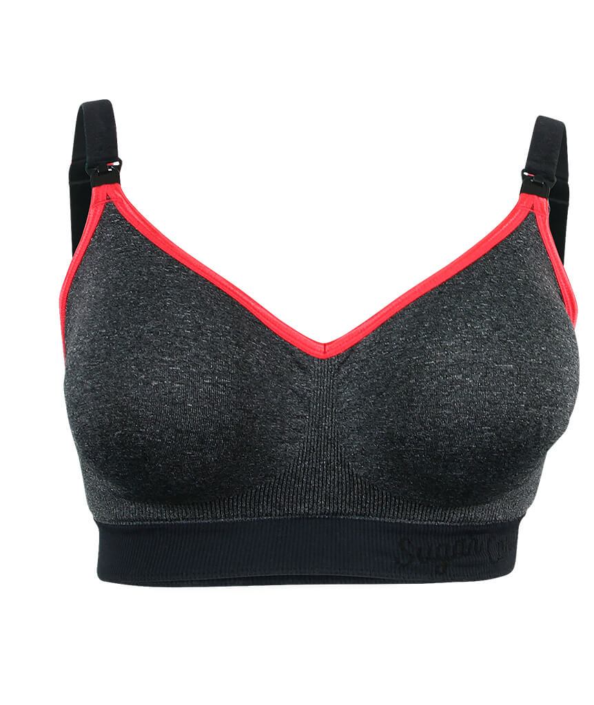Sugar Candy Crush Fuller Bust Seamless F-HH Cup Wire-free Nursing Bra - Charcoal - Image 4