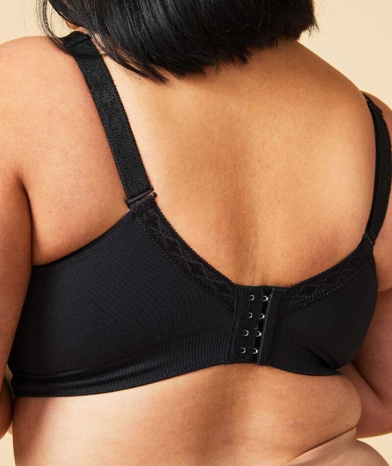 Sugar Candy Fuller Bust Seamless F-HH Cup Wire-free Lounge Bra - Black - Image 6