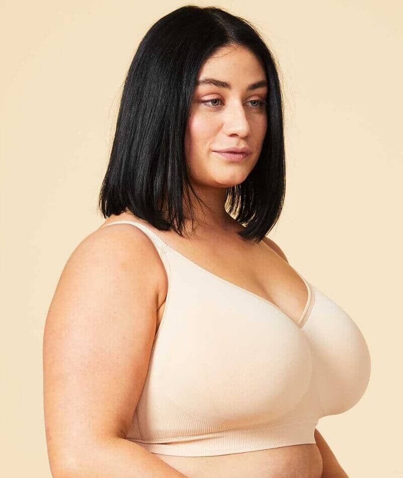 Sugar Candy Fuller Bust Seamless F-HH Cup Wire-free Lounge Bra -  Nude - Image 3
