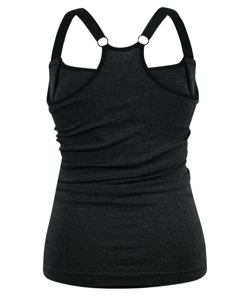 Sugar Candy Fuller Bust Seamless F-HH Cup Nursing Tank - Charcoal - Image 4
