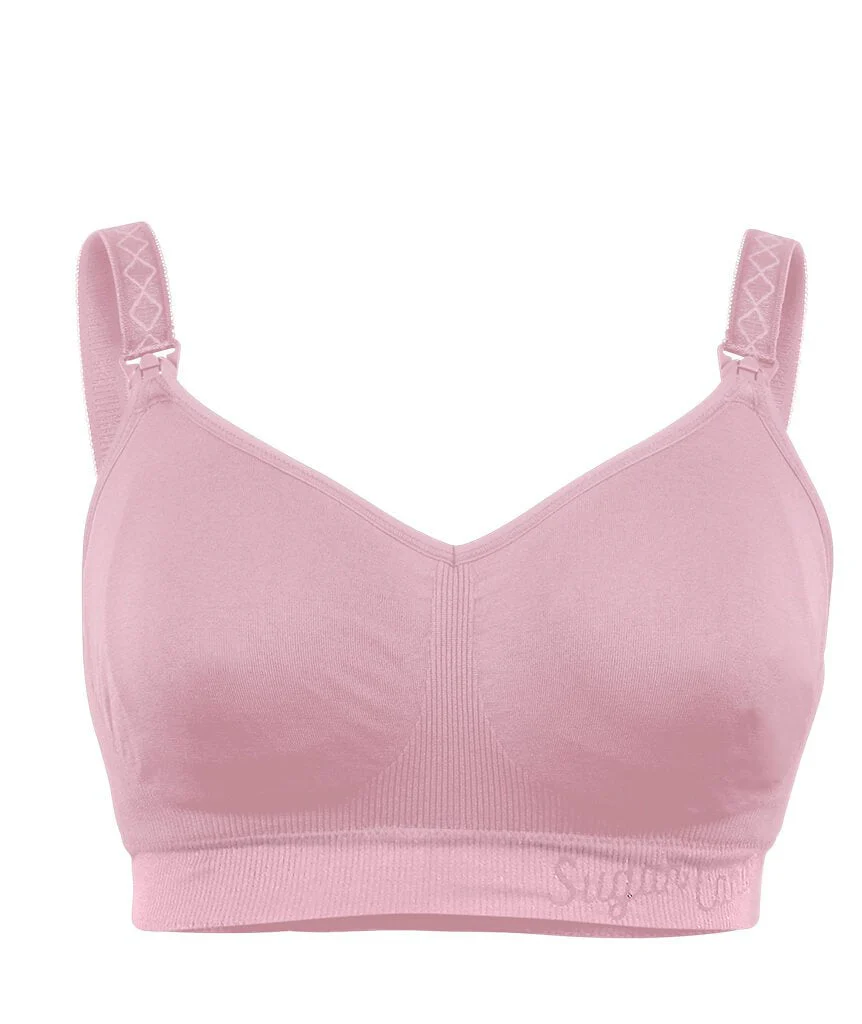 Cake Maternity Popping Candy Fuller Bust Seamless F-HH Cup Wire-free Nursing Bra - Pink - Image 6