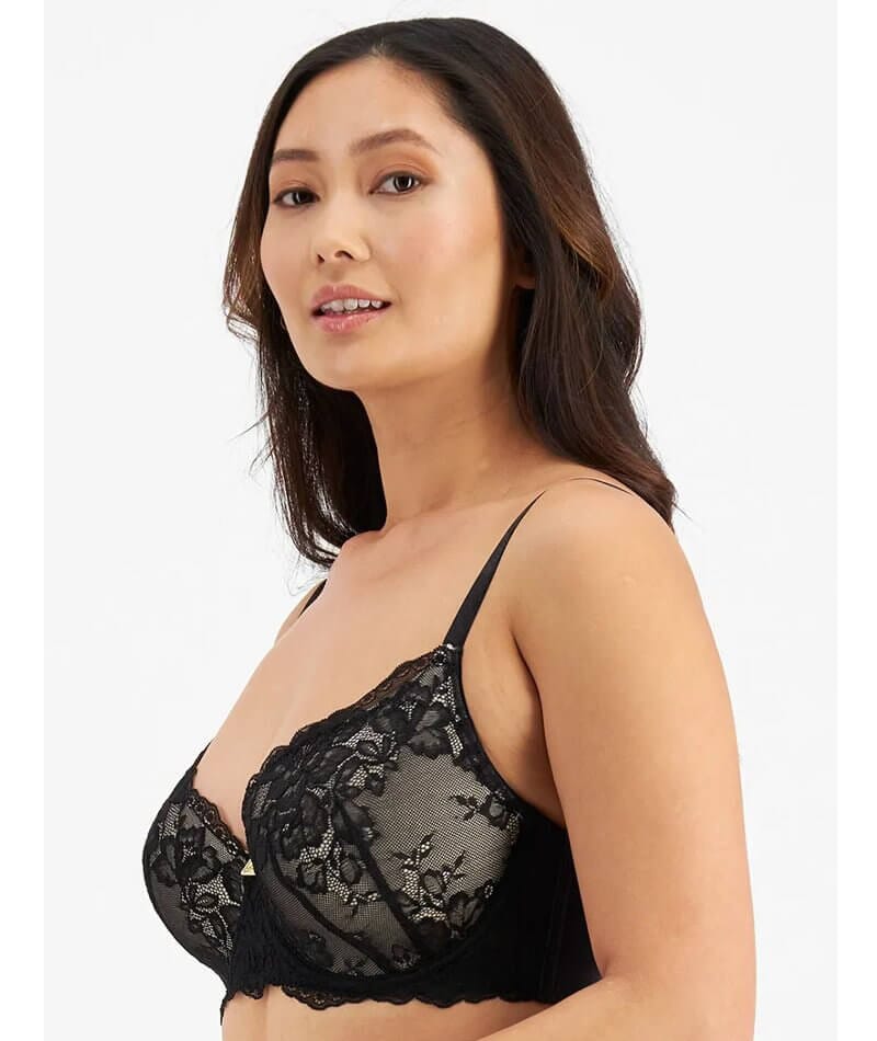 Temple Luxe by Berlei Lace Full Cup Contour Bra - Black/Nude - Image 3