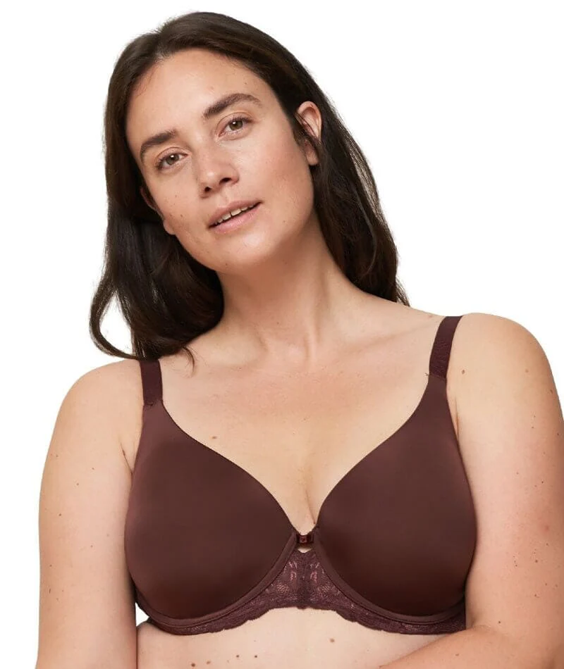 Triumph Amourette Charm Underwired Padded Bra - Decadent Chocolate - Image 2