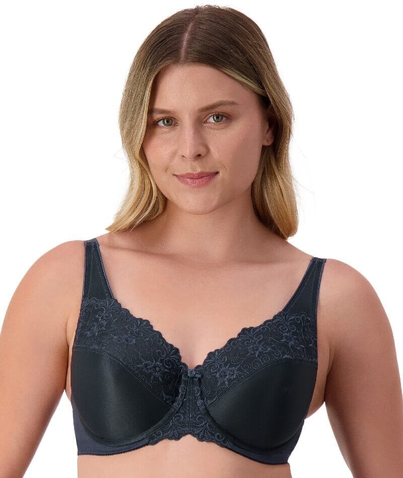 Triumph Embroidered Minimiser Bra 2 Pack - Misty Lilac/Nuit - Image 2