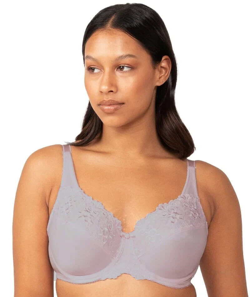Triumph Embroidered Minimiser Bra 2 Pack - Misty Lilac/Nuit - Image 3