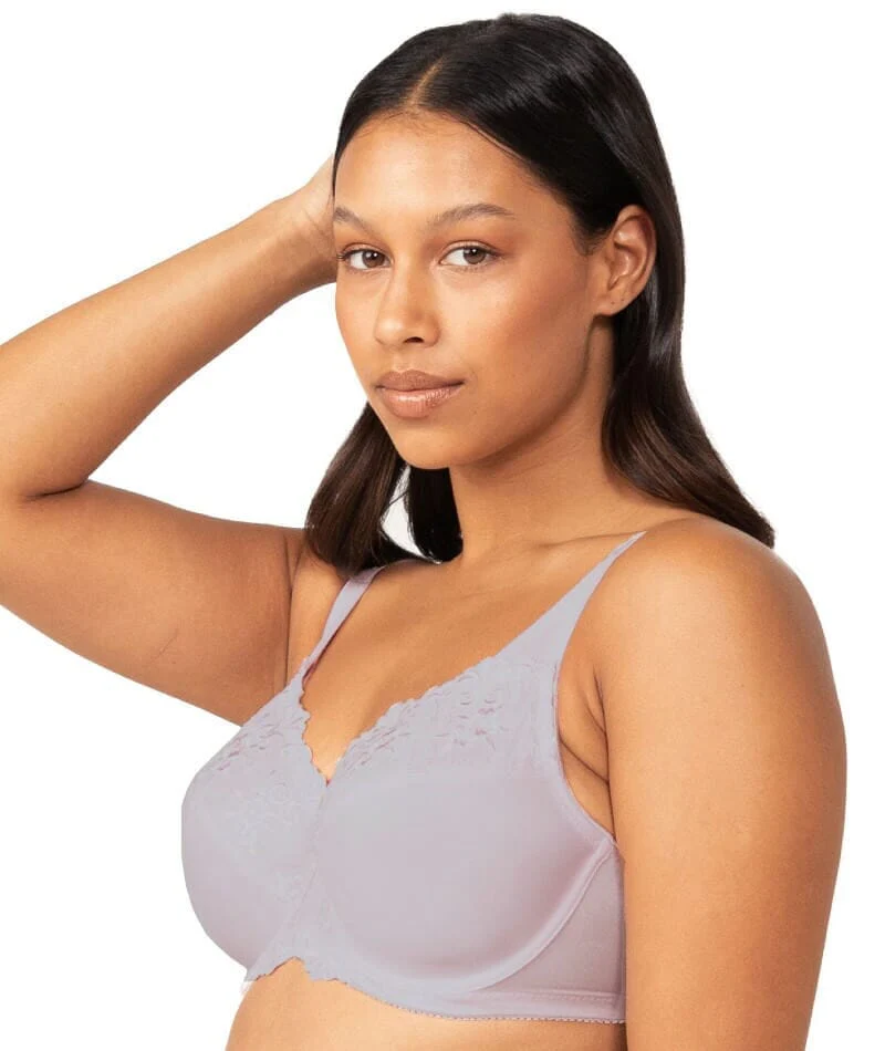 Triumph Embroidered Minimiser Bra 2 Pack - Misty Lilac/Nuit - Image 7