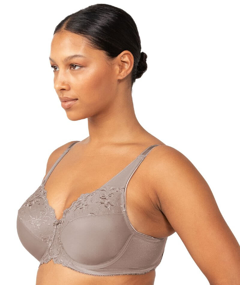 Triumph Embroidered Minimizer Bra - Coffee Sugar - Image 3