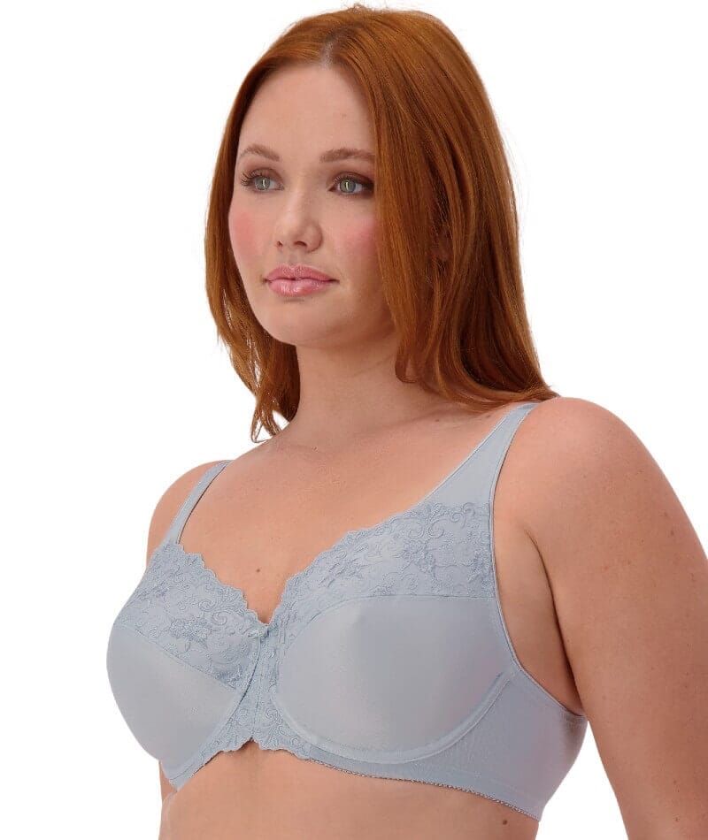 Triumph Embroidered Minimizer Bra - Pearl Grey - Image 3