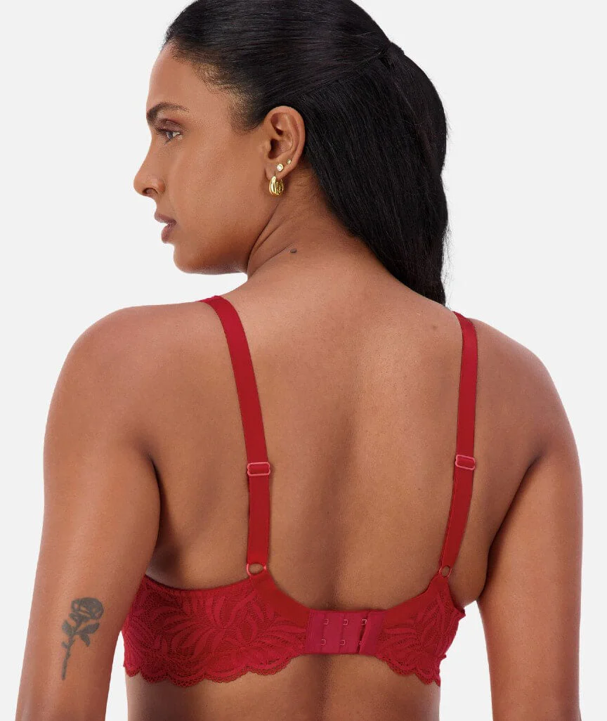 Triumph Essential Lace Balconette Bra - Mars Red - Image 2