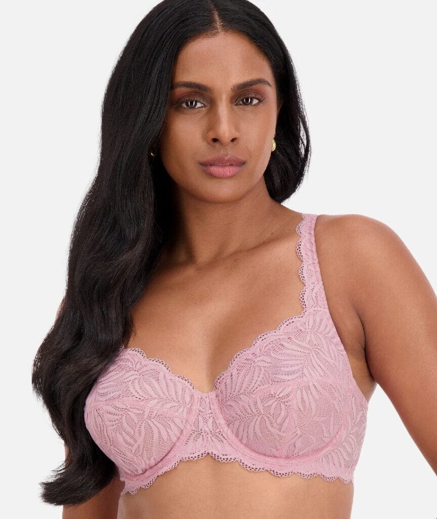Triumph Essential Lace Balconette Bra - Sunrose Pink