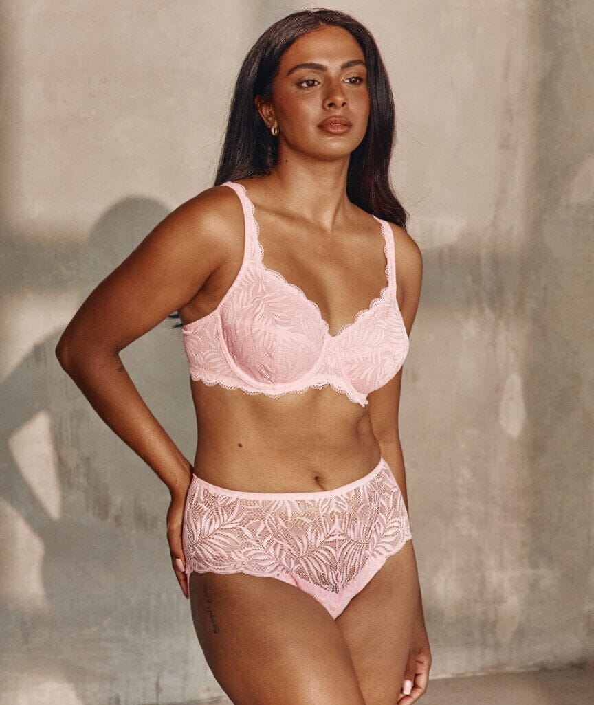 Triumph Essential Lace Balconette Bra - Sunrose Pink - Image 4