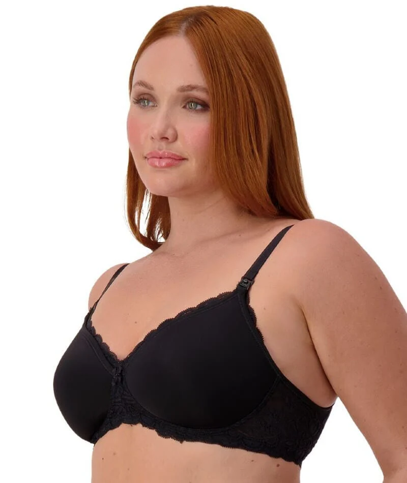 Triumph Gorgeous Mama Lace Wire-free Maternity & Nursing Bra - Black - Image 4