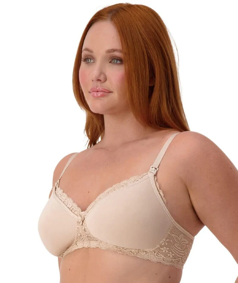Triumph Gorgeous Mama Lace Wire-free Maternity & Nursing Bra - Nude - Image 4