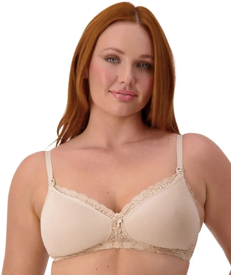 Triumph Gorgeous Mama Lace Wire-free Maternity & Nursing Bra - Nude - Image 5