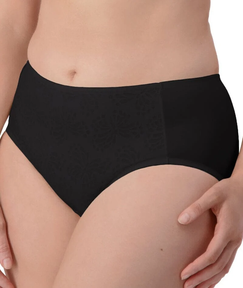 Triumph Lacy Minimiser Maxi Brief - Black - Image 3