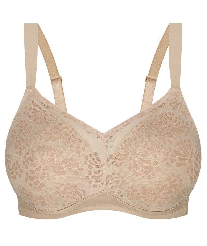 Triumph Lacy Minimiser Wire-free Bra - New Beige - Image 6