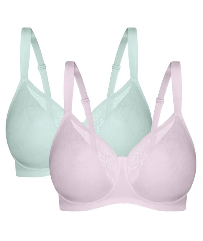 Triumph Lacy Minimizer 2 Pack Bra - Opale/Crocus - Image 8