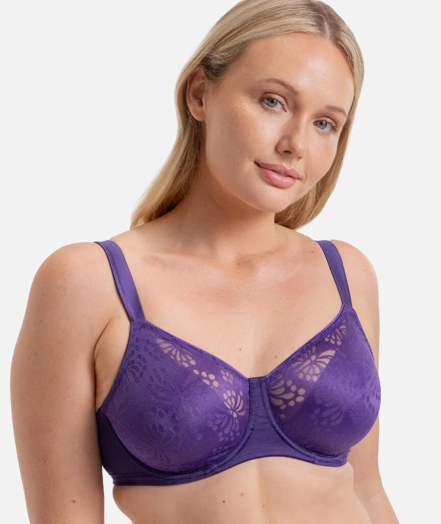 Triumph Lacy Minimizer Bra - Prussian Blue - Image 3