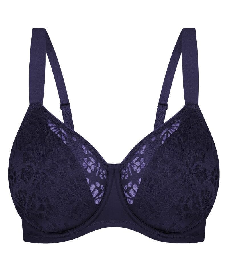 Triumph Lacy Minimizer Bra - Blueberry - Image 6