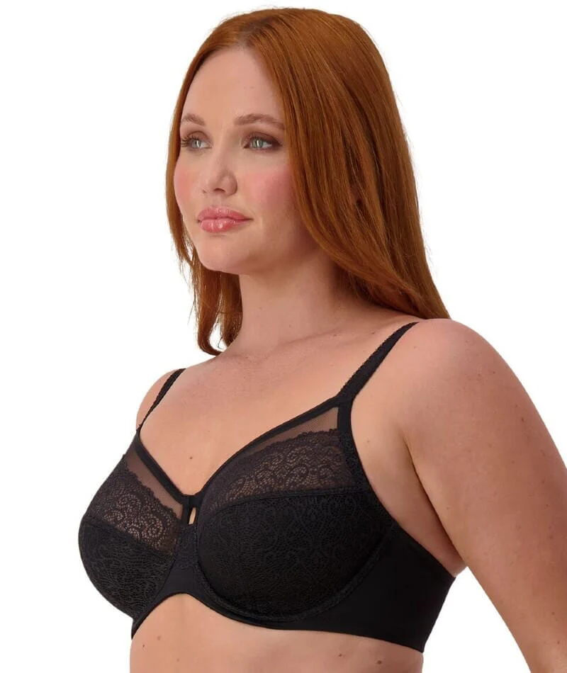 Triumph Sheer Underwired Bra - Black - Image 3