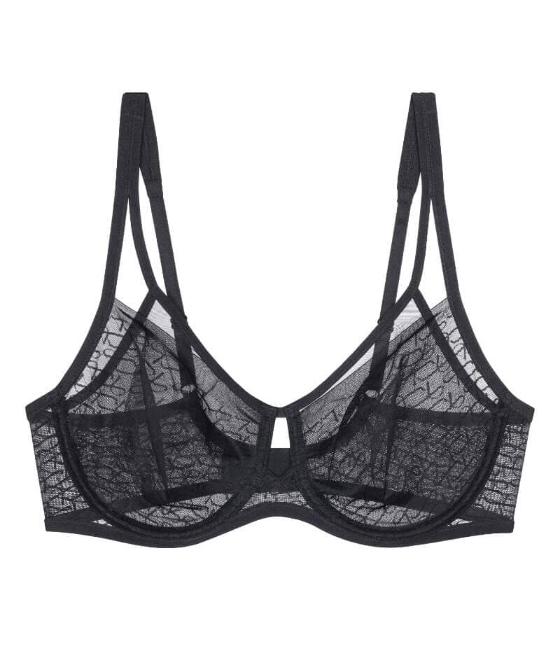 Triumph Signature Sheer Underwired Minimiser Bra - Black - Image 3