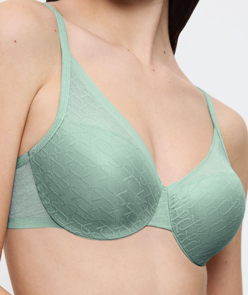 Triumph Signature Sheer Underwired Padded Half Cup Bra - Misty Turquoise - Image 4