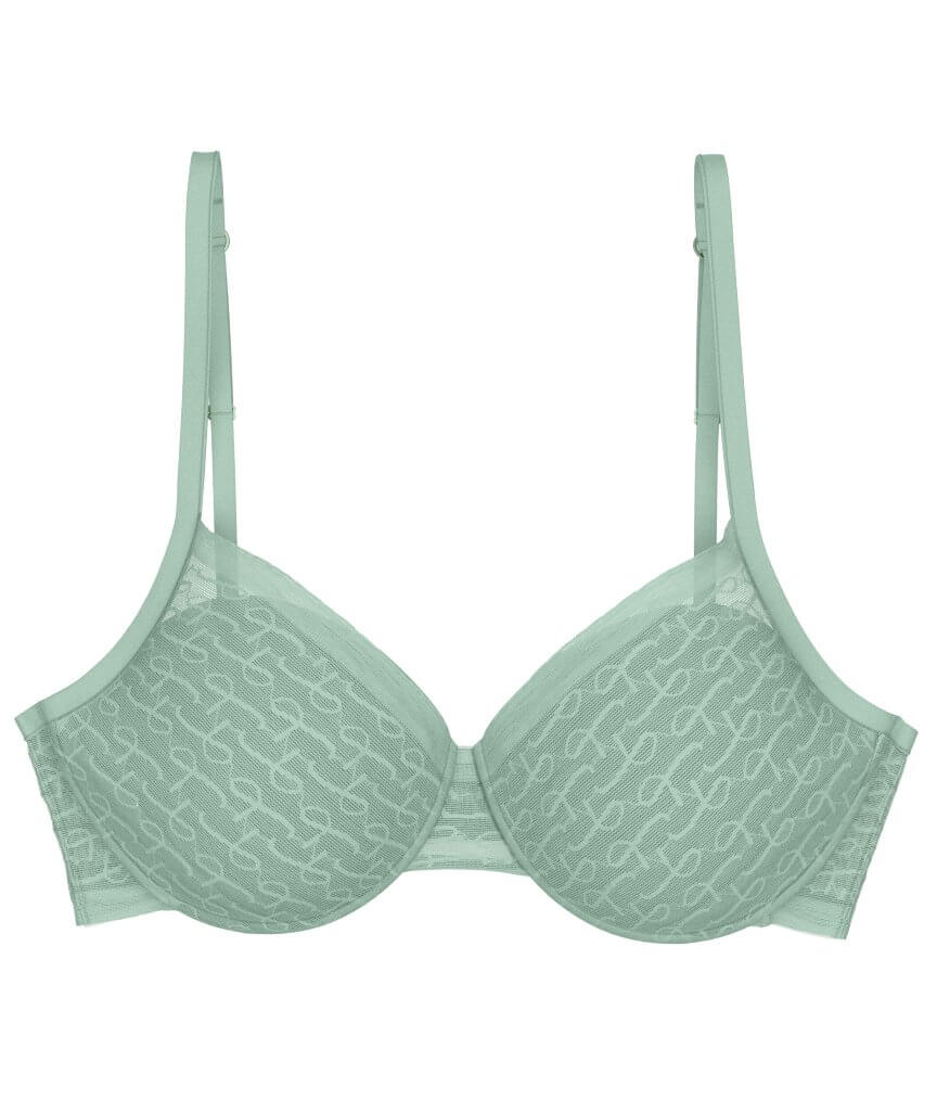 Triumph Signature Sheer Underwired Padded Half Cup Bra - Misty Turquoise - Image 5
