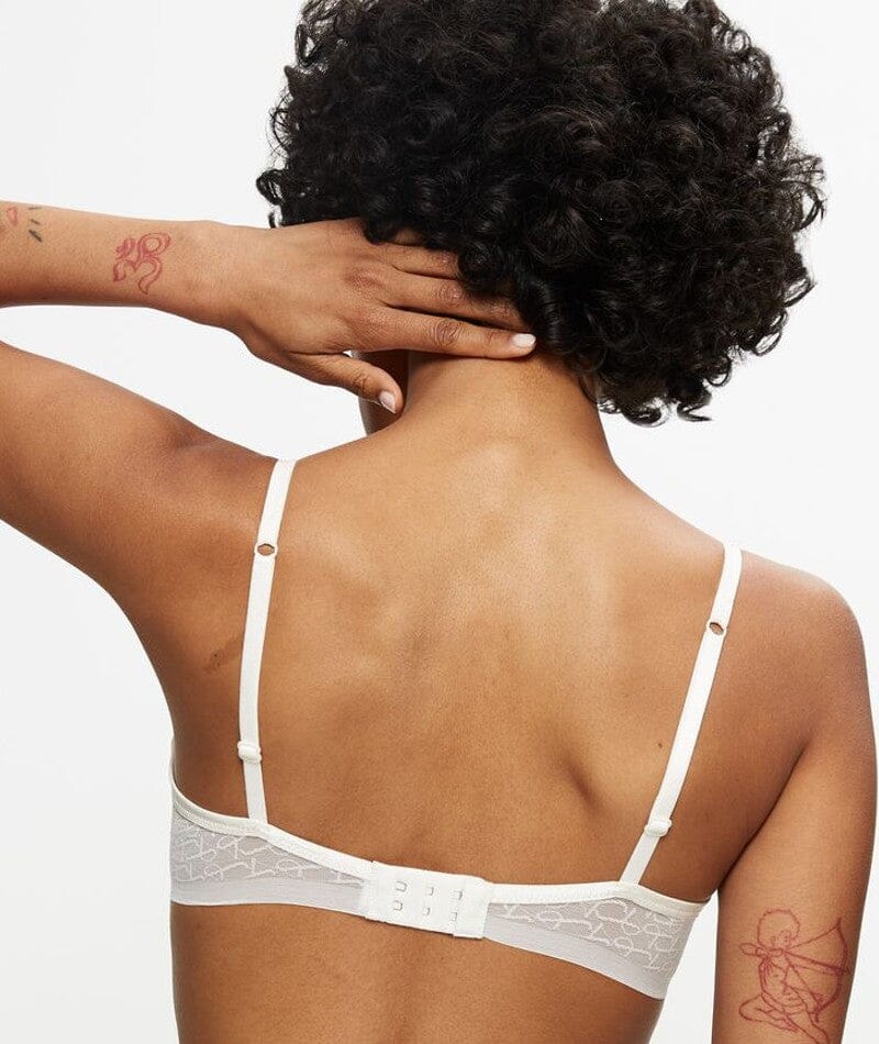Triumph Signature Sheer Underwired Padded Half Cup Bra - Ecru White - Image 4