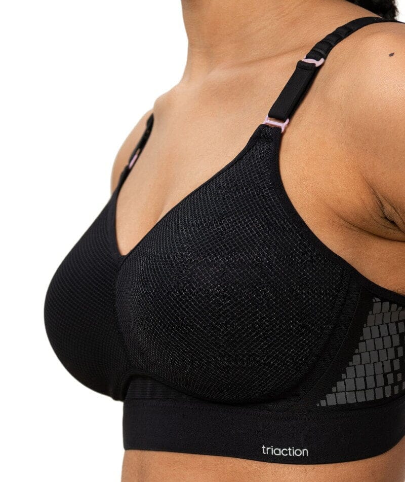 Triumph Triaction Hybrid Lite Wire-free Sports Bra - Black - Image 7