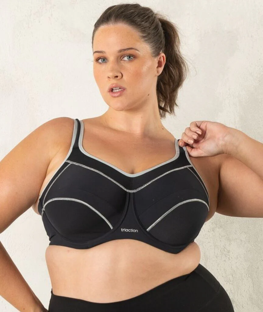 Triumph Triaction Performance Sports Bra - Black / Silver - Image 15