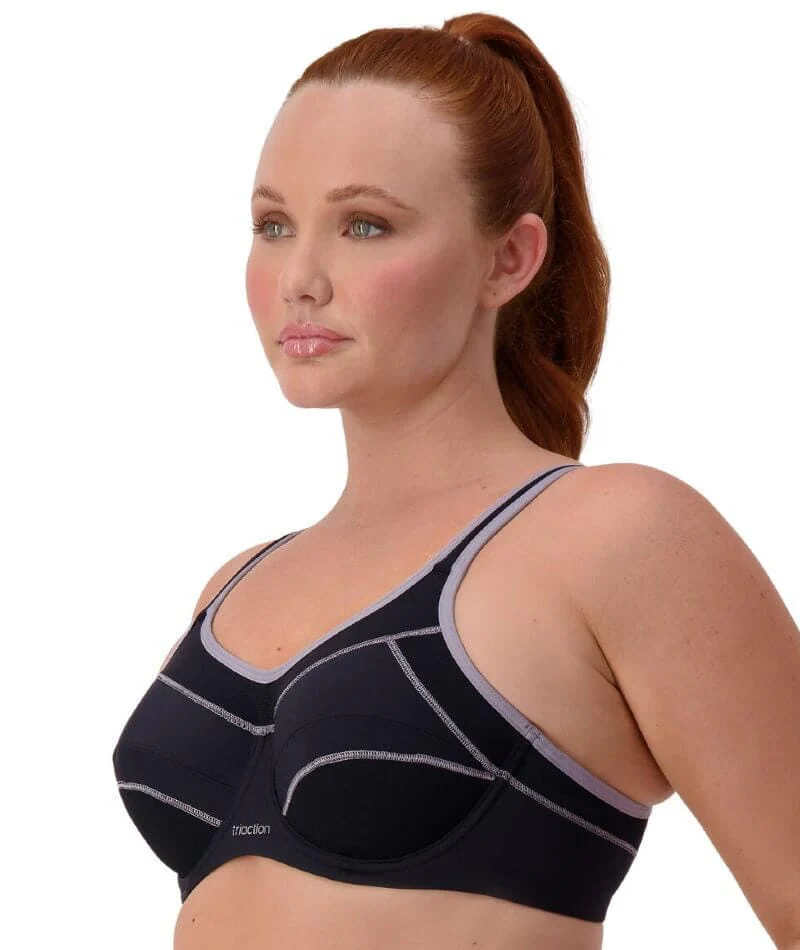 Triumph Triaction Performance Sports Bra - Black / Silver - Image 9